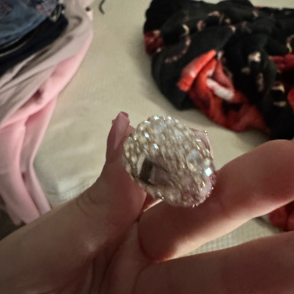 Sparkling Crystal Statement Ring